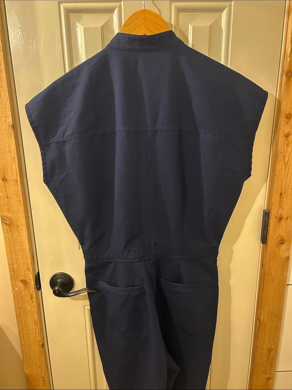 Figs Navy Utility Medical Jumpsuit with Waist Tie - Picture 2 of 5
